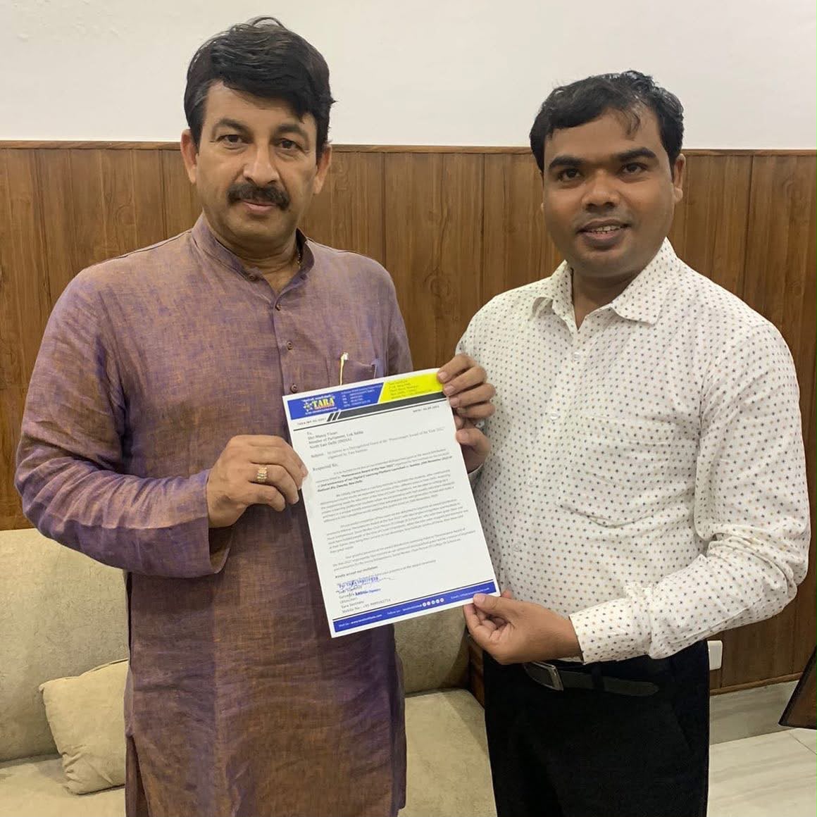 Shri Manoj Tiwari, Member of Parliament | Actor & Singer, during an interaction with Tara Institute